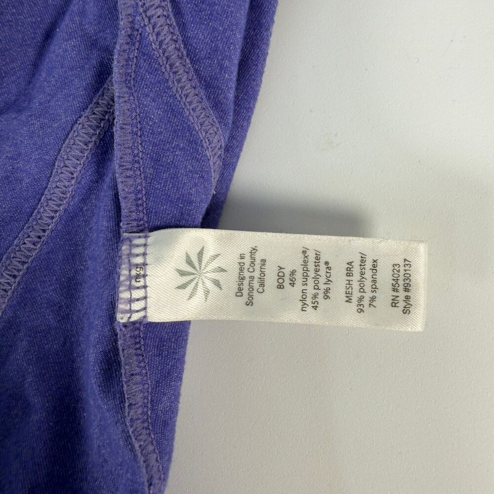Athleta Women's Purple Racerback Support Tank Top with Built-In Mesh Bra Size S - Picture 5 of 8